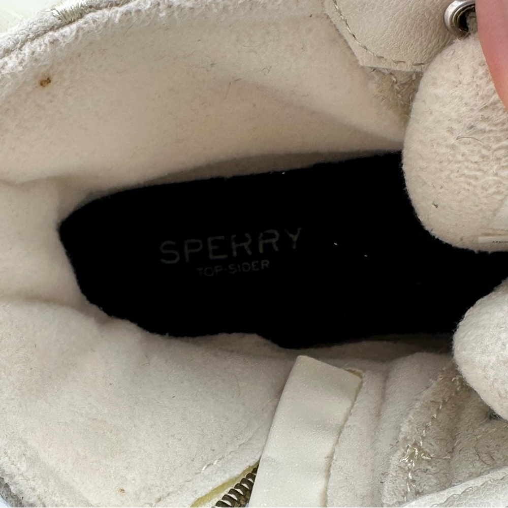 Sperry Syren Gulf Wool Quilt Side Zip Duck Boots Ivory STS85647 - Picture 8 of 10